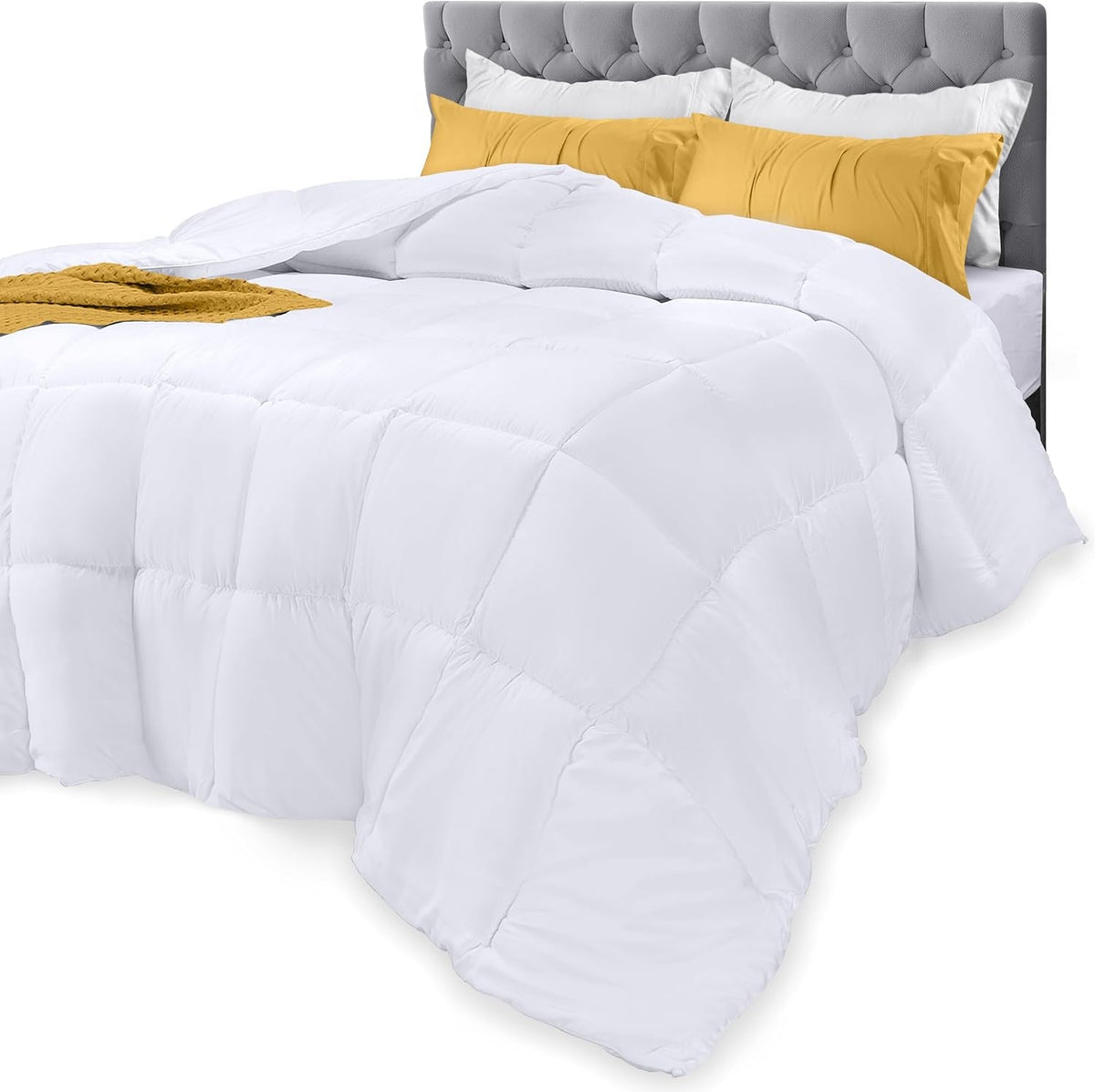Utopia Bedding FBA_B01JPECQF8 Plapumă dublă, alb, poliester, twin Plapumi si pilote Naty Shop Alb Geamăn