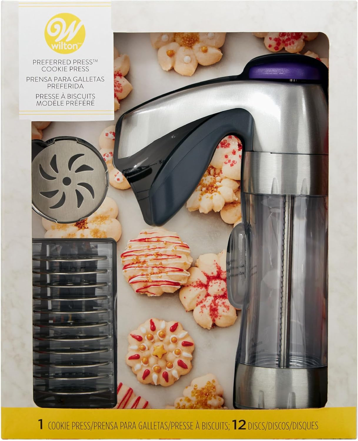 Presă pentru fursecuri Wilton Preferred Press, set 13 piese, 385 g
