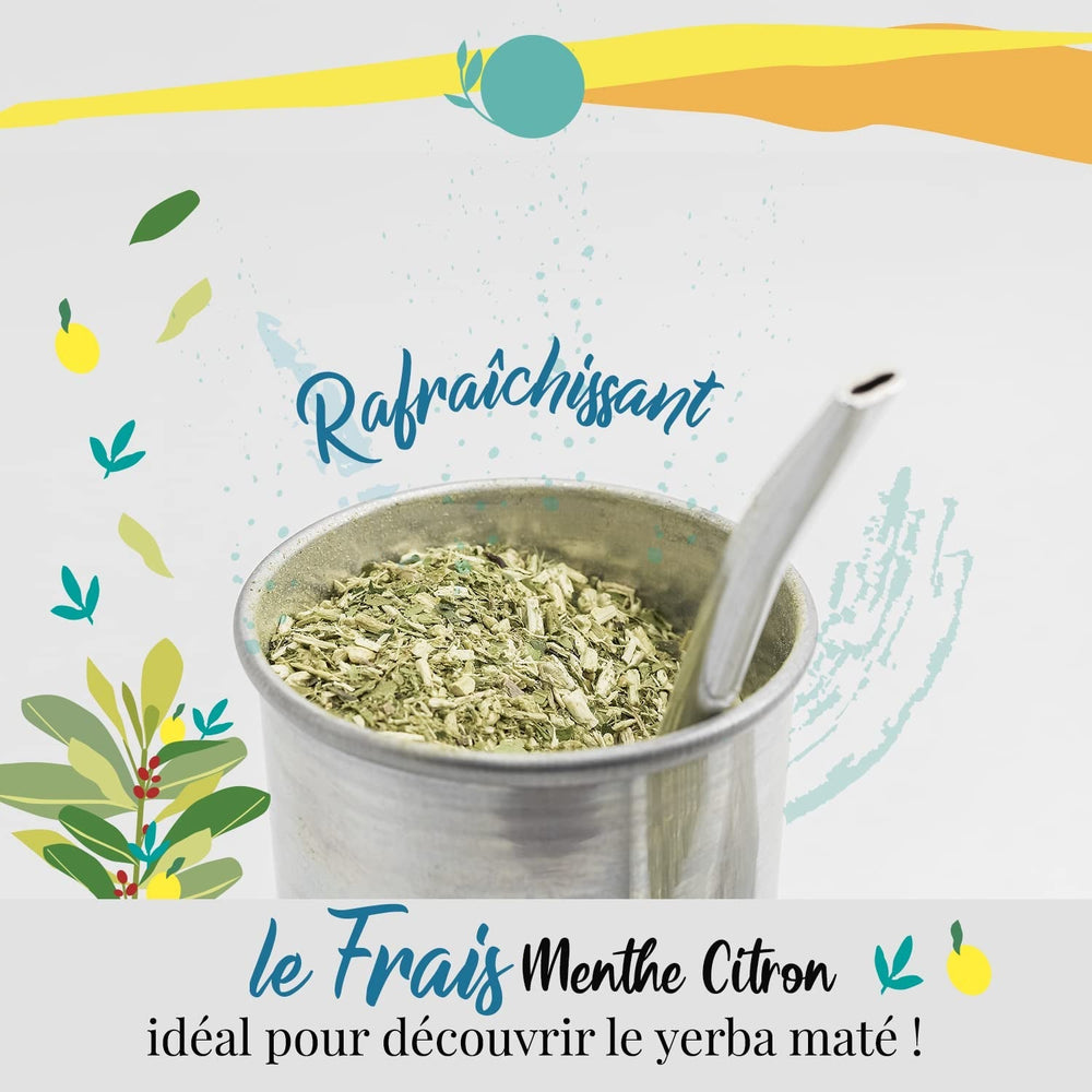 ORIGEENS BIO YERBA MATE CU MENTĂ ȘI LĂMÂIE 200 G - Prospețimea I Bio Yerba Mate neprăjită, frunze, fără tulpini și praf