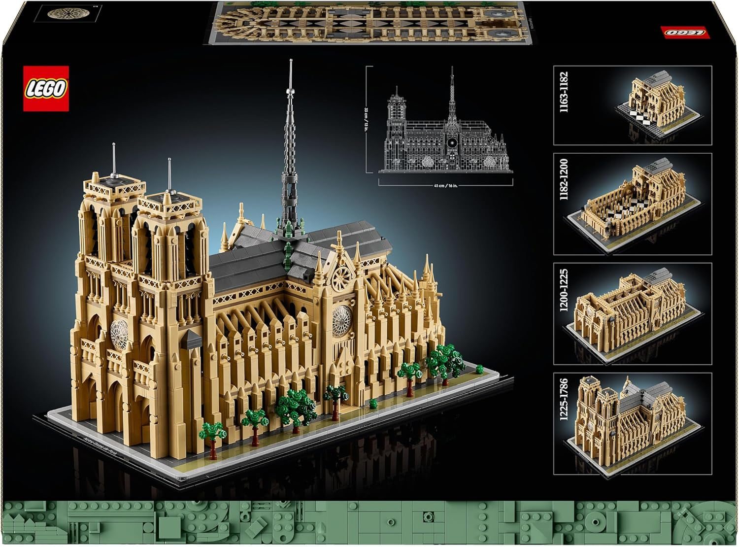 LEGO Architecture Notre-Dame De Paris, piesă de colecție pentru adulți, suvenir din Franța, cadou pentru femei, bărbați, globetrotteri și toți pasionații de istorie, model arhitectural 21061 Seturi de constructie Besuche den LEGO-Store