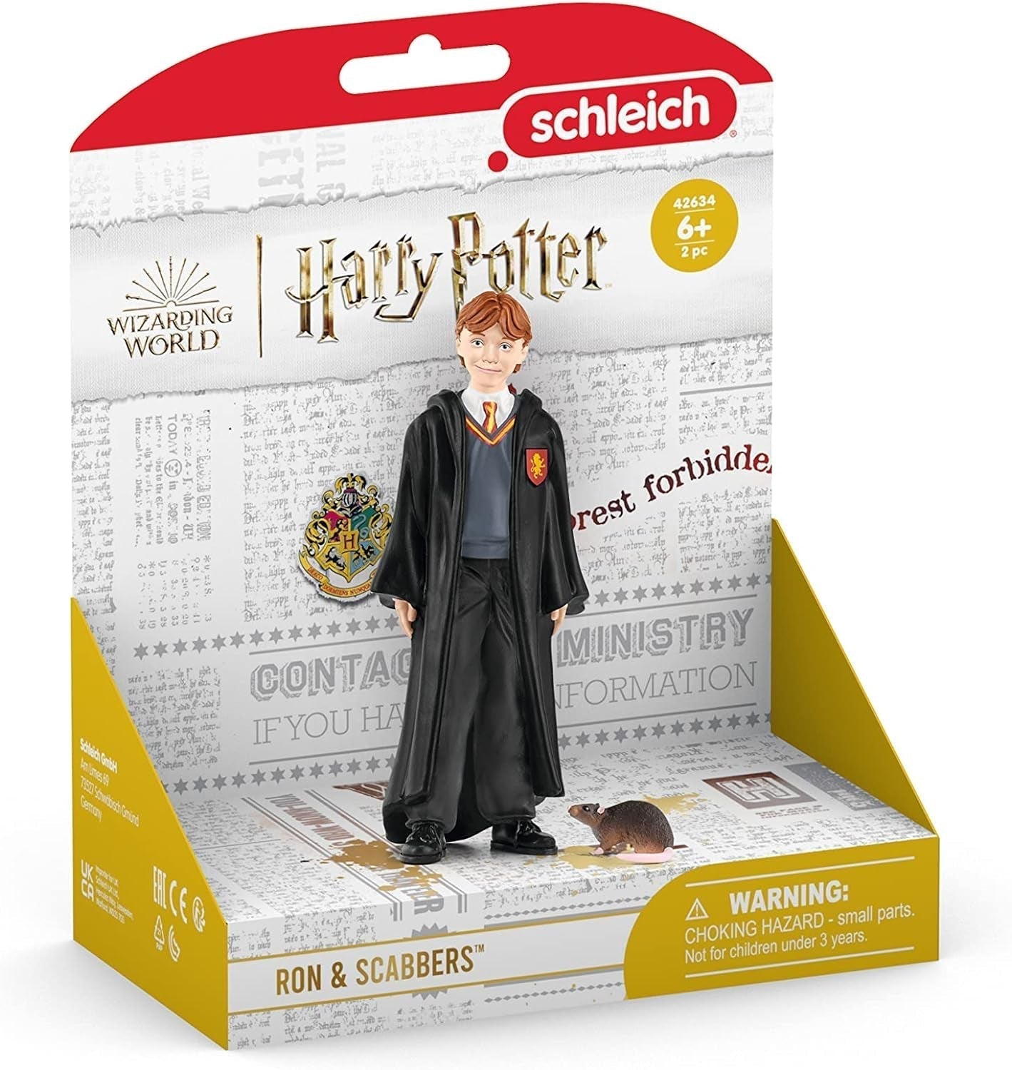 Schleich 42634 Ron Weasley & Skulls, de la 6 ani, Harry Potter - figurină de joacă, 4 X 2 X 10 cm Action figures Naty Shop