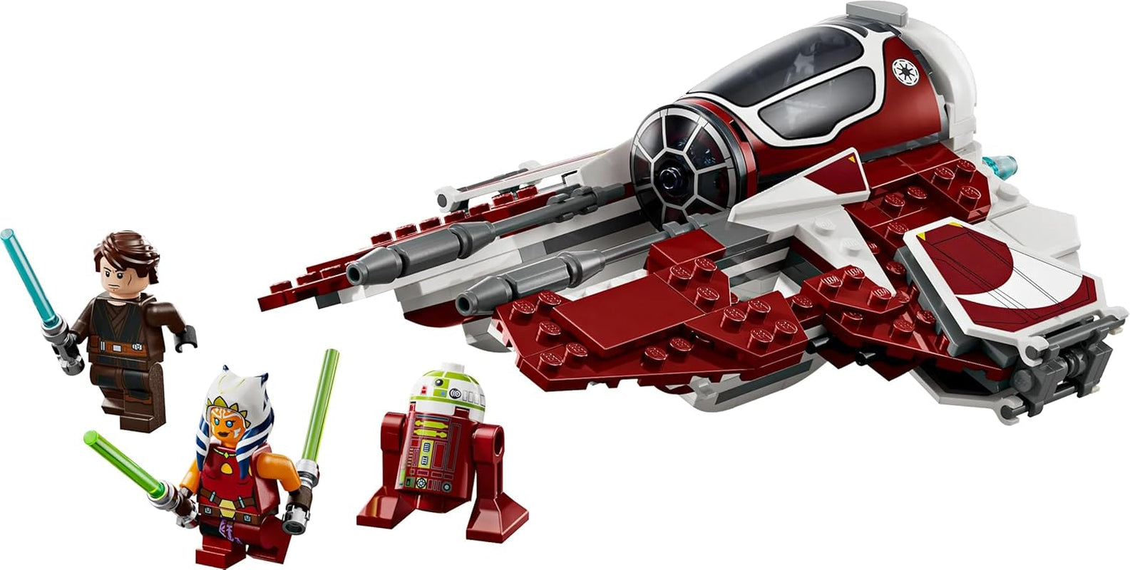LEGO Star Wars 75401 Jedi Interceptor di Ahsoka, Starfighter per i fan di Clone Wars, minifigure di Ahsoka Tano e Anakin Skywalker con spade laser e R7-A7, per ragazzi e ragazze dagli 8 anni in su Set di costruzione Beuche den LEGO-Store