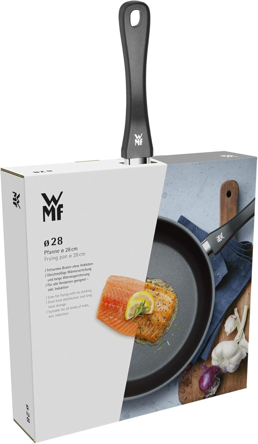 WMF Devil padella 20 cm, padella per induzione, acciaio inox Cromargan, manico in plastica Pentole e Padelle Naty Shop