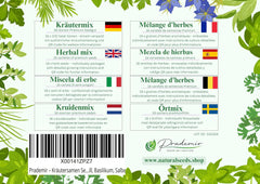 Prademir – Kräutersamen Set aus 16 beliebten Küchenkräutern – Kräuter Anzuchtset mit 100% Natursamen aus Portugal – Kräuter Saatgut aus Origano, Timo, Maggiorana, Rosmarino, Aneto, Basilico, Salvia uvm