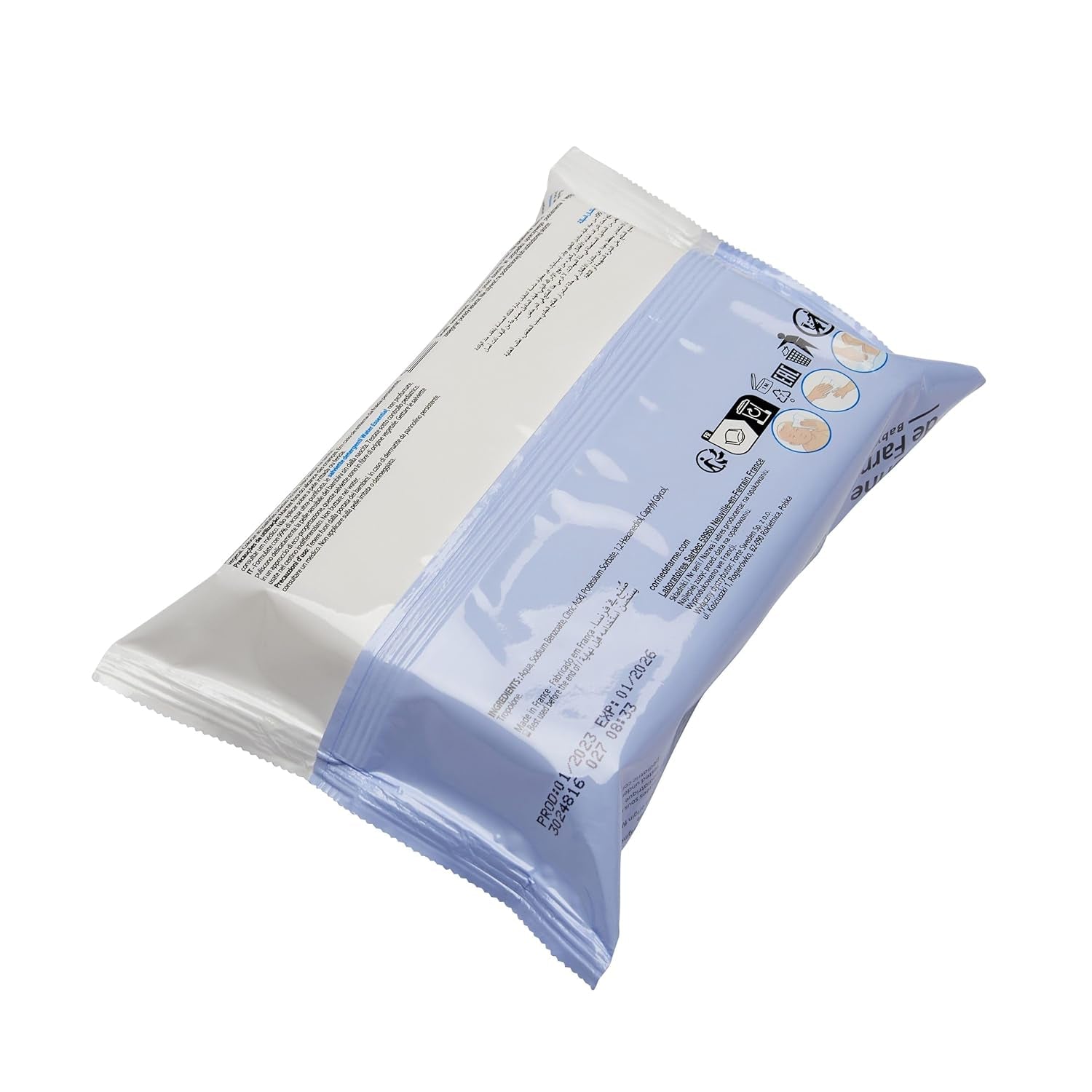 - Salviette baby Change Water Essential x70 - Prodotto da toilette in fibra vegetale - Acqua ultrapurificata al 99% - Igiene dalla nascita - Coperchio richiudibile