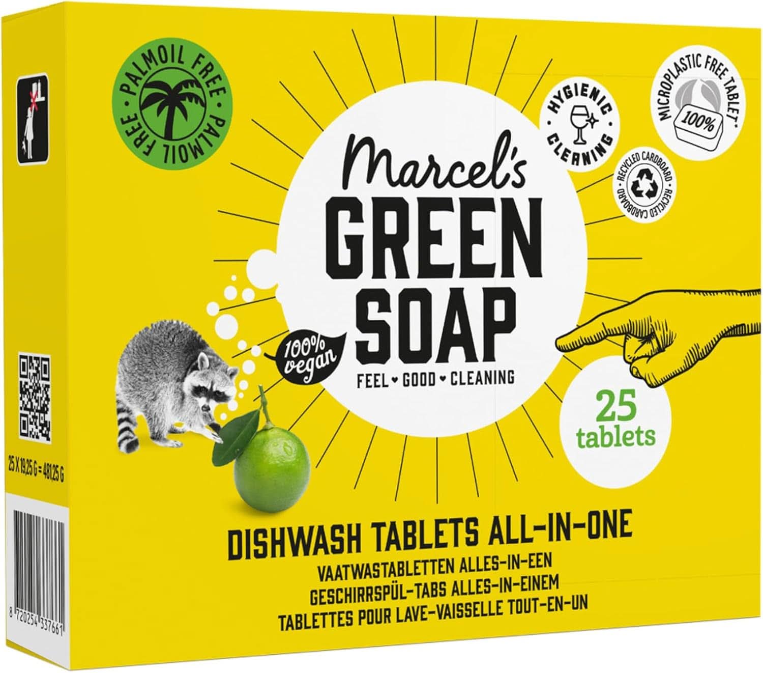 Marcel'S Sapone Verde Pastiglie Lavastoviglie Tutto-in-uno - Pompelmo e Lime - 25 pezzi Detersivi Cucina Naty Shop