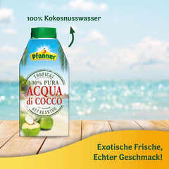 Pfanner Coconut Water Drink (8 X 500 ml) - Acqua di cocco senza zucchero Naty Shop