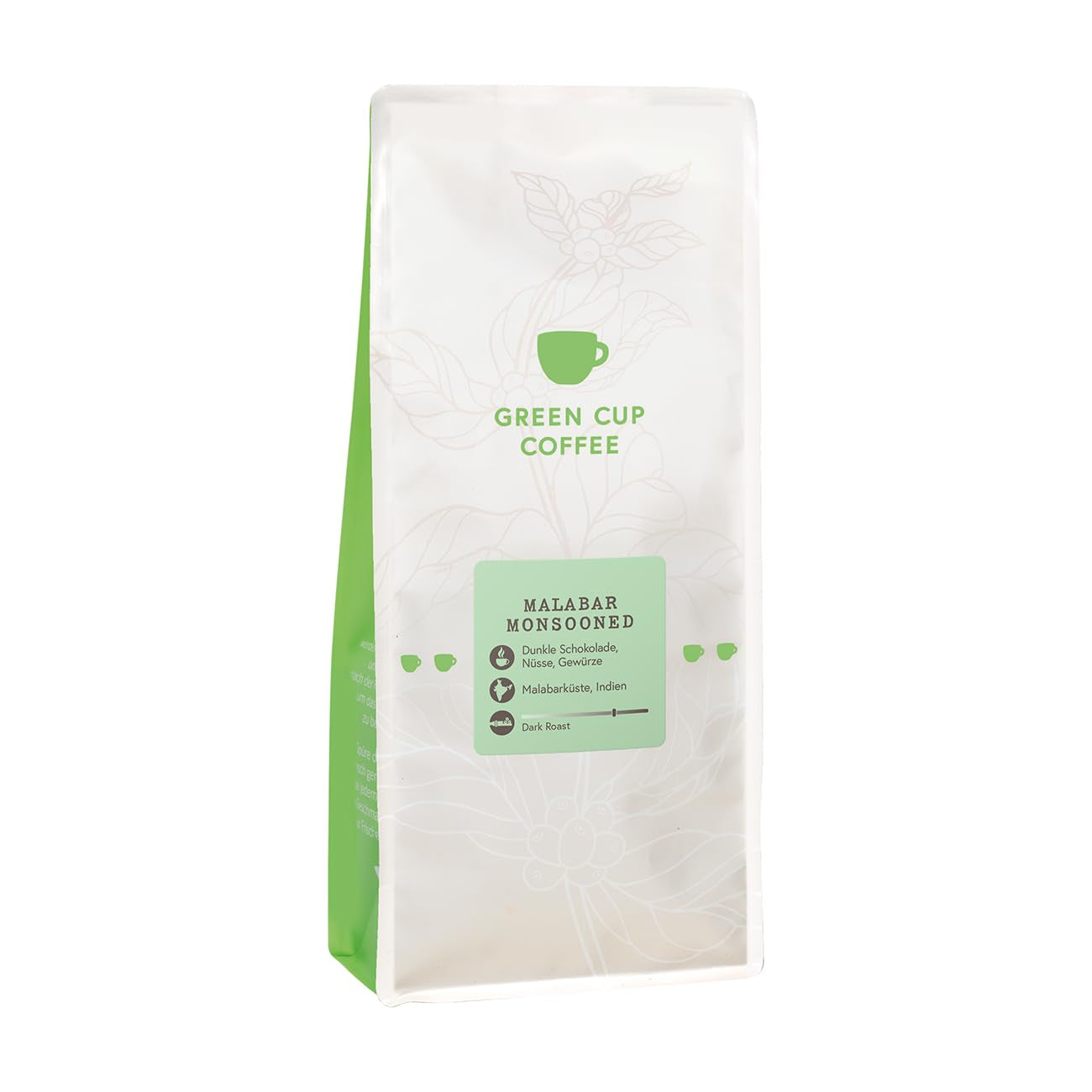 Coffee - Malabar Monsoon I 100% Arabica I Kaffeebohnen 1kg I Ideal für Moka kanne, Siebträger & Vollautomat mit schokoladig, nussigen Aromen I dunkle Röstung