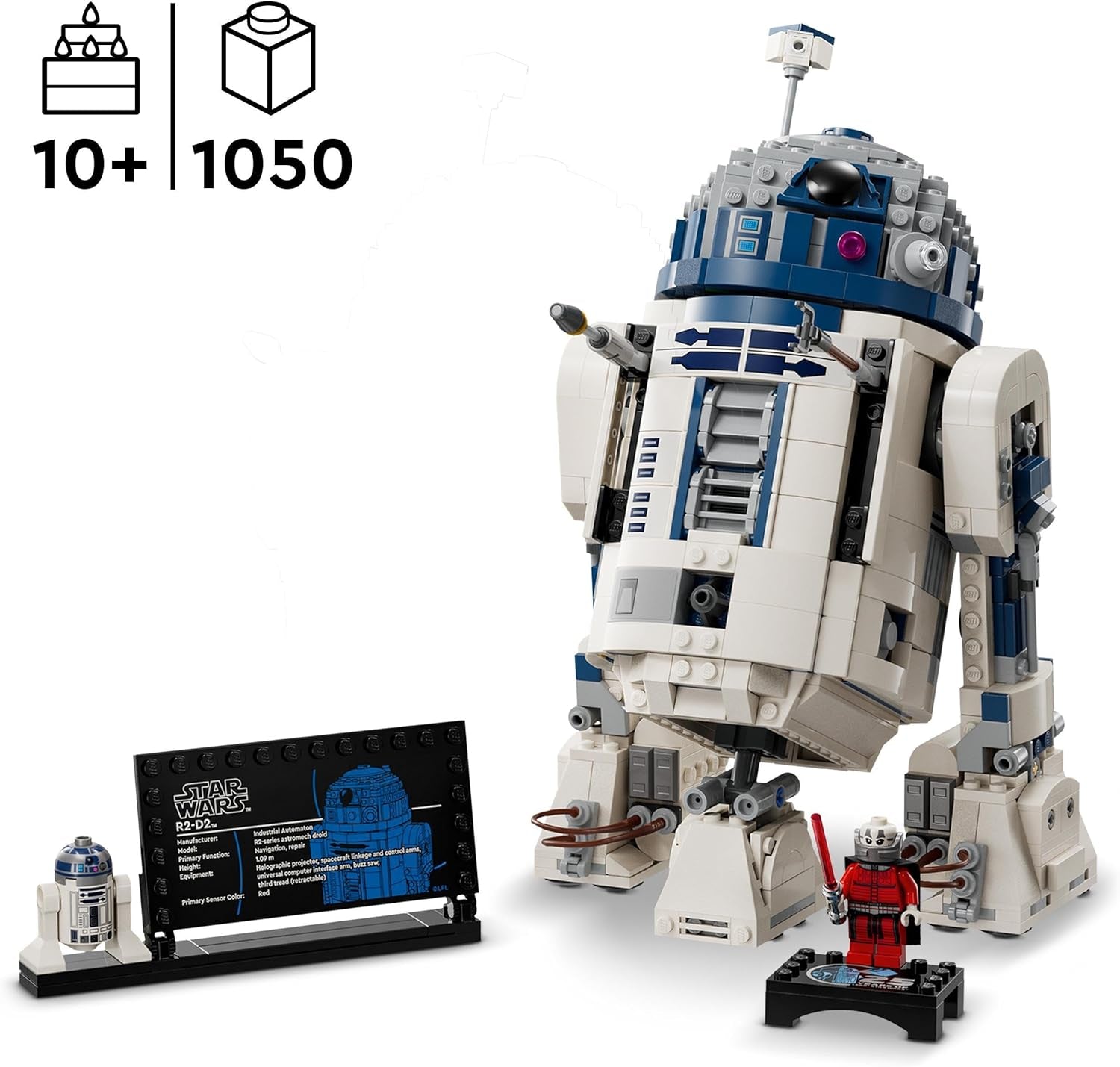 LEGO Star Wars R2-D2 Set modello per bambini, ragazzi e ragazze, droide costruibile con minifigure del 25° anniversario di Darth Malek e piastra decorativa, idea regalo da collezione 75379 Set di costruzione Besuche den LEGO-Store