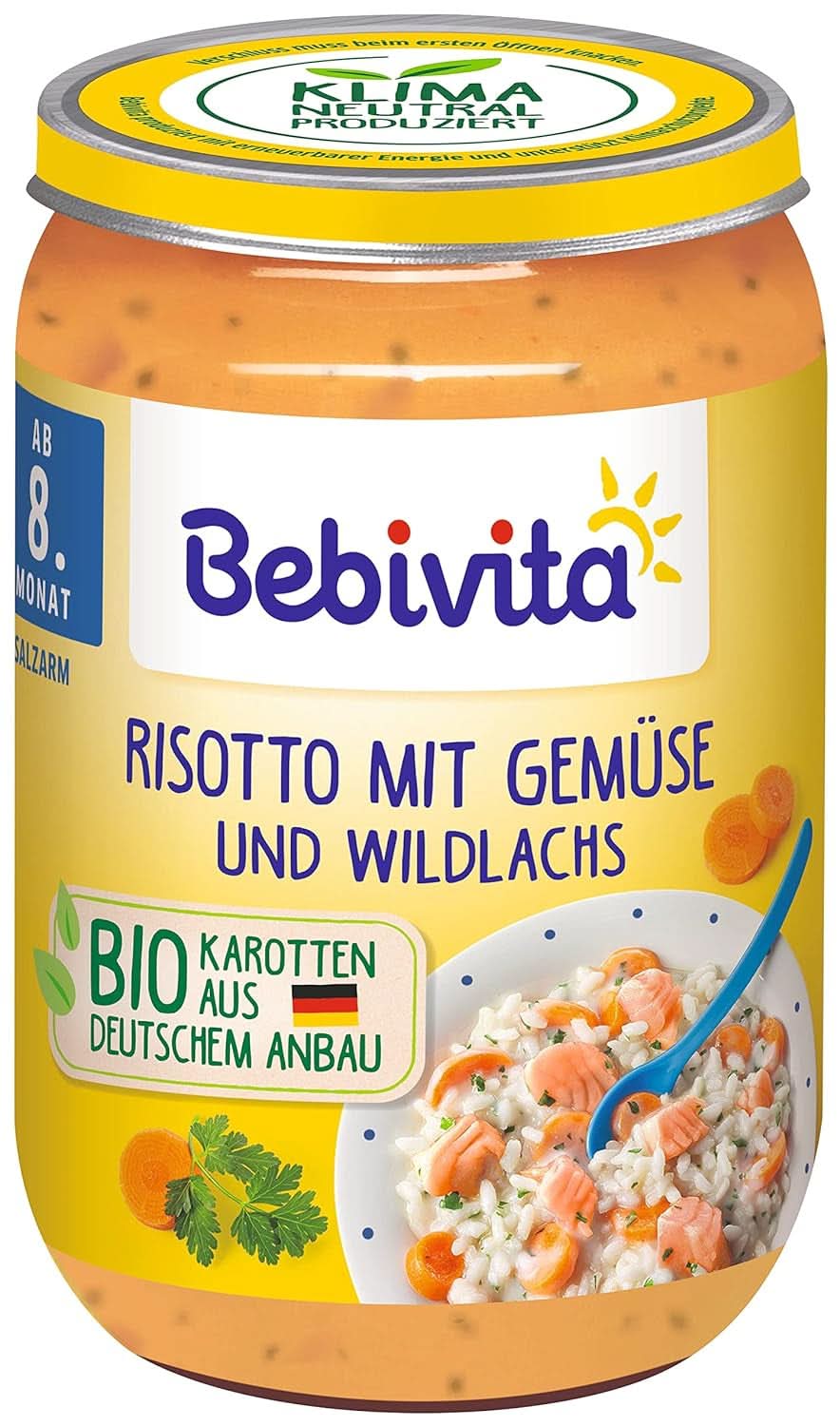 Menu Da 8 mesi Spaghetti alla Bolognese, conf. da 6 (6 X 220 grammi), medi Mamma e Bambino Naty Shop Medio Risotto alle verdure e salmone selvatico