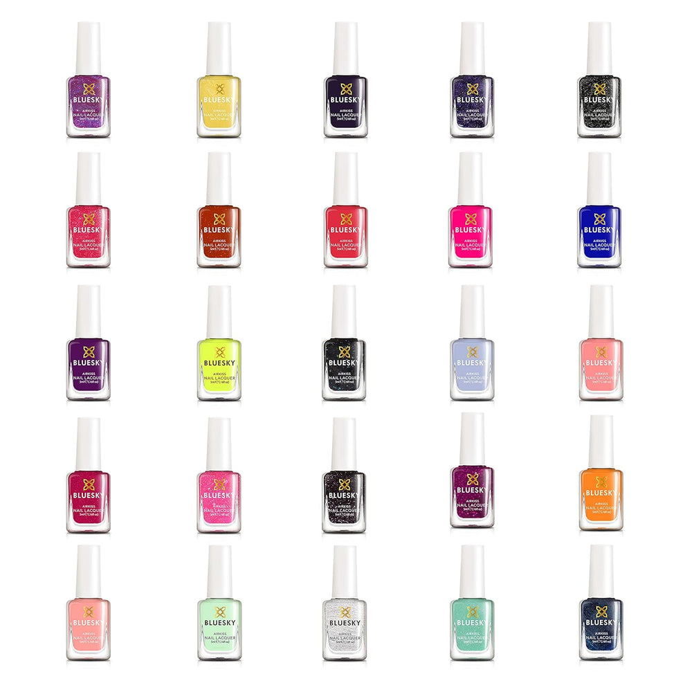 Bluesky Smalto per unghie per bambini - Rockstar, Glitter nero, facile da rimuovere, non tossico, a base d'acqua, inodore - Smalto per unghie per bambini senza, 5 ml, confezione da 1
