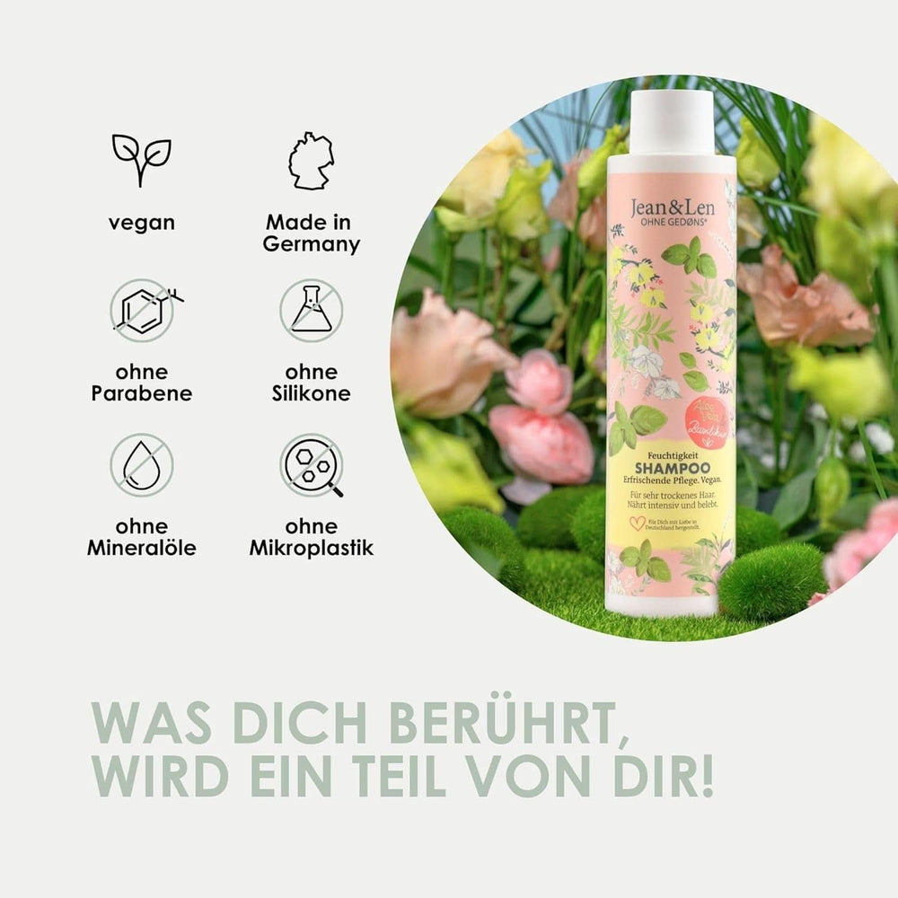 Jean & Len Shampoo idratante Aloe Vera & Basilico, per capelli molto secchi, 300 ml Doccia e Bagno Naty Shop