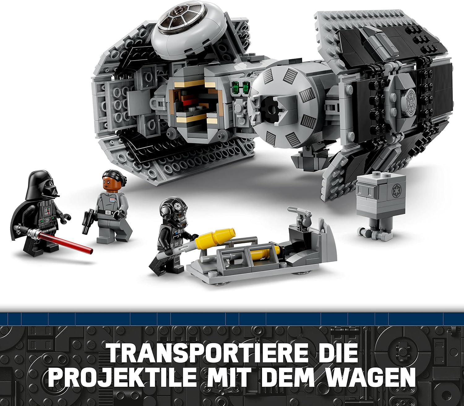 LEGO Star Wars Kit modello bombardiere TIE con minifigure di Darth Vader con spada laser e droide Gonk, giocattolo costruibile Starfighter in regalo 75347 Set di costruzione Acquista il negozio LEGO
