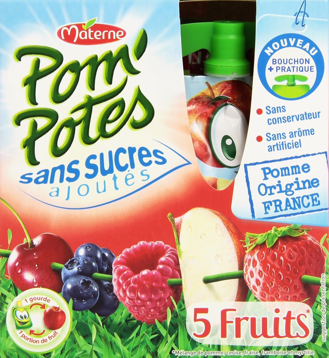 Pom'Potes 5 Fruits Rouges