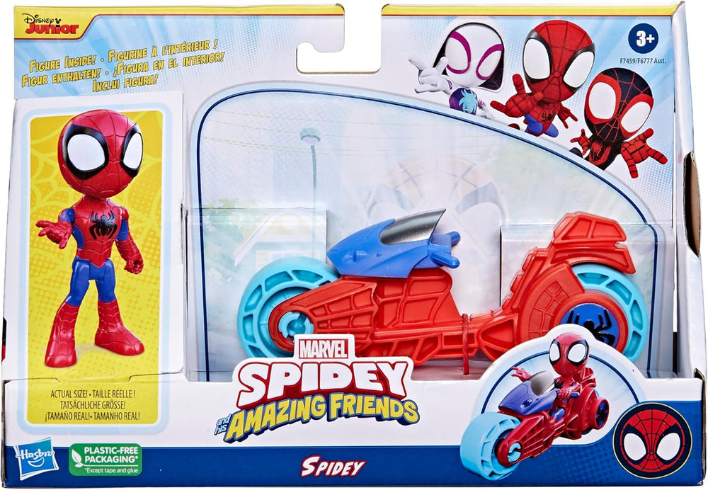 SPIDEY e I SUOI FANTASTICI AMICI Marvel Spidey Motocicletta Giocattolo per Ragazzi e Ragazze dai 3 Anni in su Action Figure Naty Shop