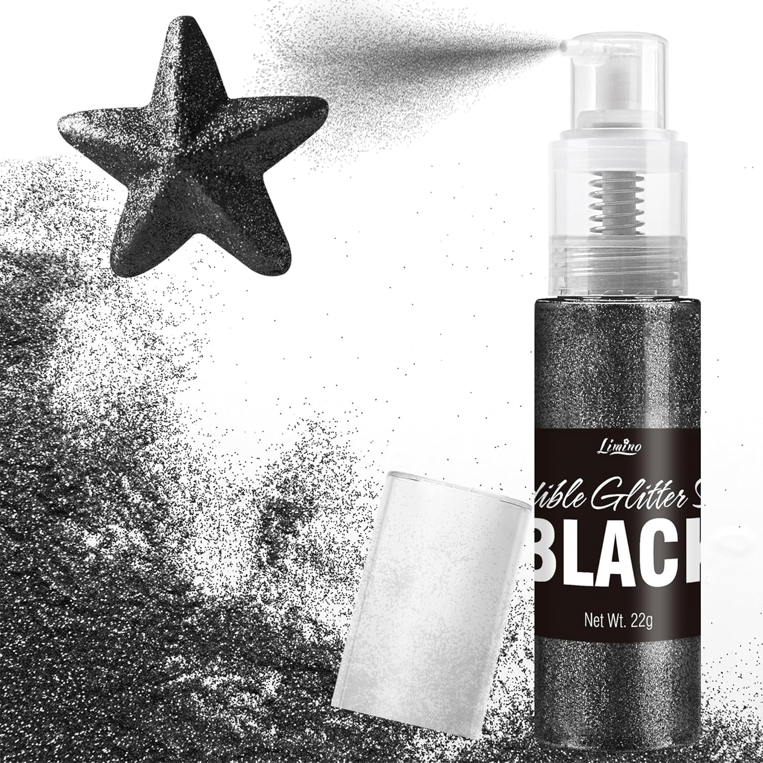 Spray cu sclipici comestibil - 22G sclipici alimentar, pudră cu sclipici comestibilă pentru băuturi, decorațiuni tort, macaroane - pudră cu sclipici colorant alimentar, sclipici comestibil pentru cocktailuri, brioșe (roz)