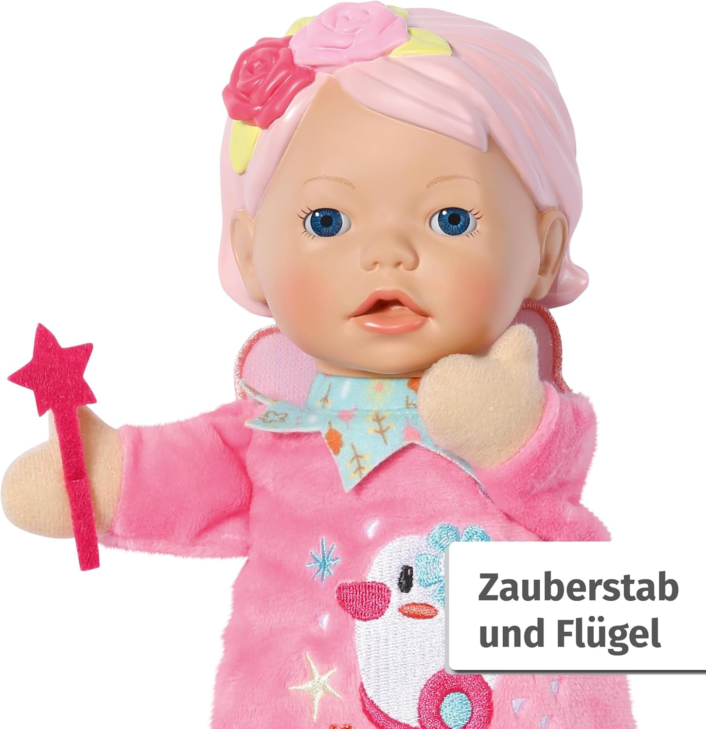 BABY born for babies Fee, Puppe mit weichem Körper und Fingertaschen in den Armen, 26 cm große Handpuppe, 834695 Zapf Creation
