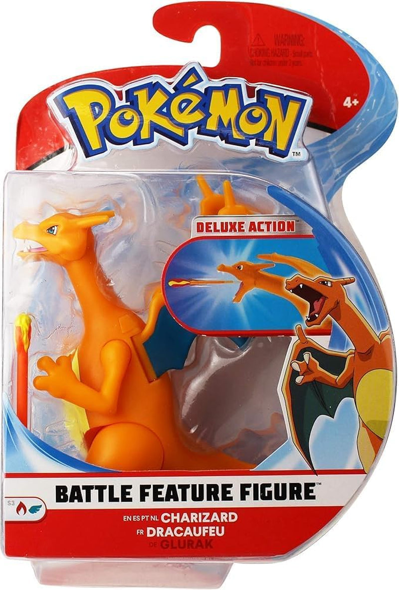 Pokémon PKW0368 - Battle Feature Figure - Glurak Figura mobile ufficiale 11,5 cm Action figure Naty Shop