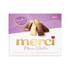 merci Finest Selection Mousse au Chocolat Variety – 1 x 210 g – Specialità Squisita Mousse al Cioccolato – Praline ripiene e vuote