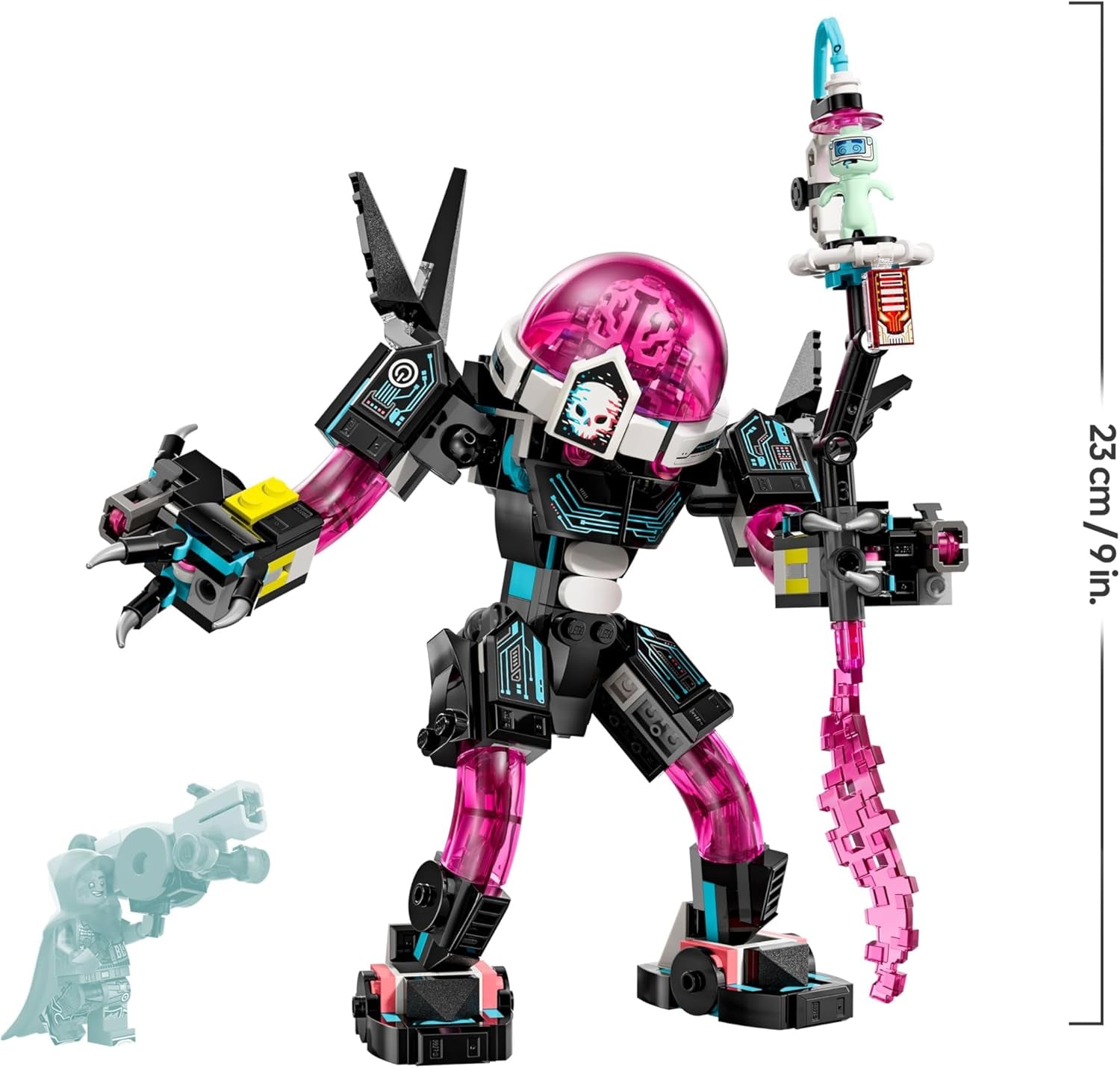 LEGO DREAMZzz Mateo vs. Cyberhirn-Mech - Modularer Roboter zum Bauen und Spielen für Mädchen und Jungen ab 8 Jahren - in Skorpionfigur umbaubarn - inkl. Minifigur und Dreamling - Geschenkidee - 71495