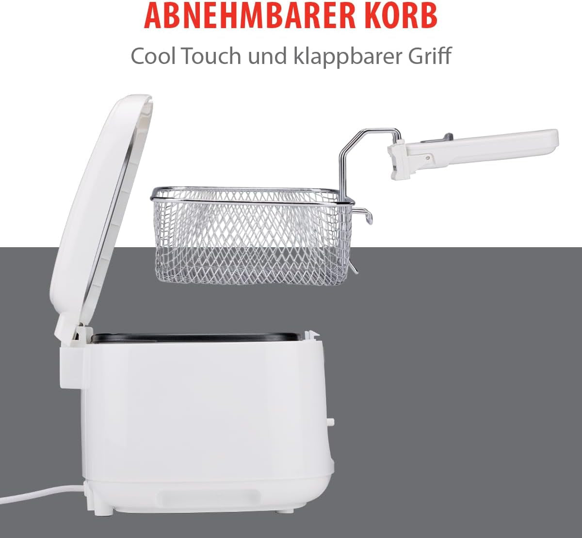 Friggitrice Alpina 2,5 L DF-165, 1800 W - Temperatura regolabile fino a 190°C Elettrodomestici Naty Shop