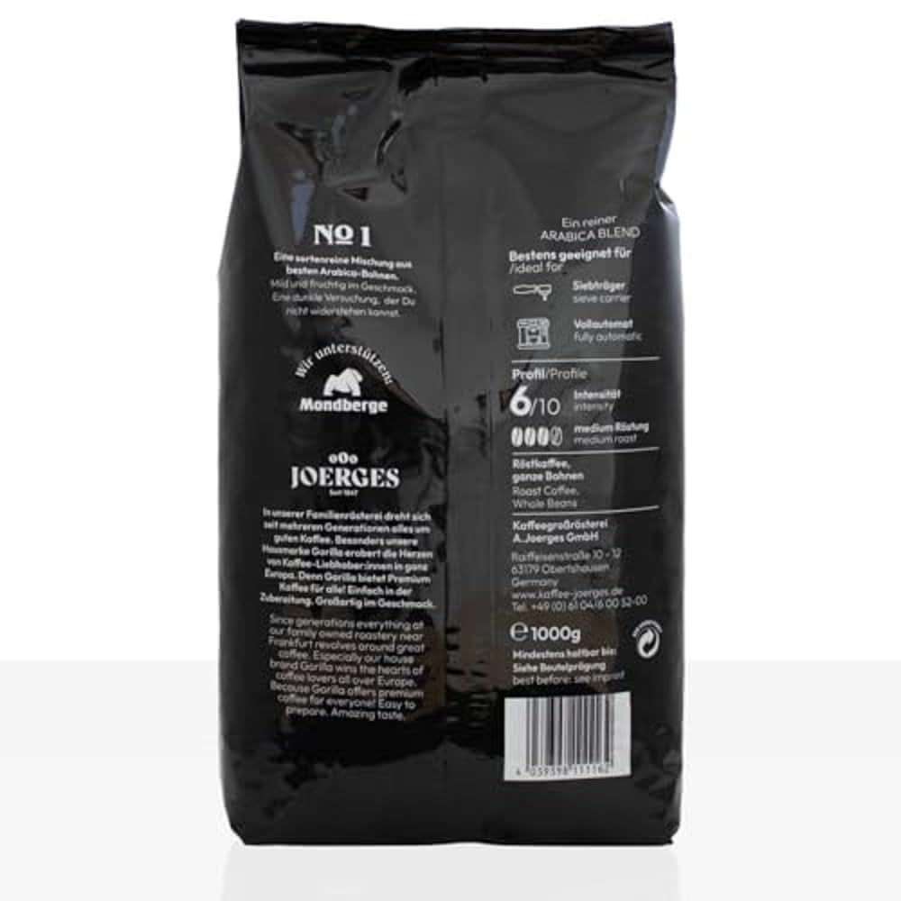 Joerges dark_roast, Espresso  Crema No.1, 1 kg (Packung mit 2)