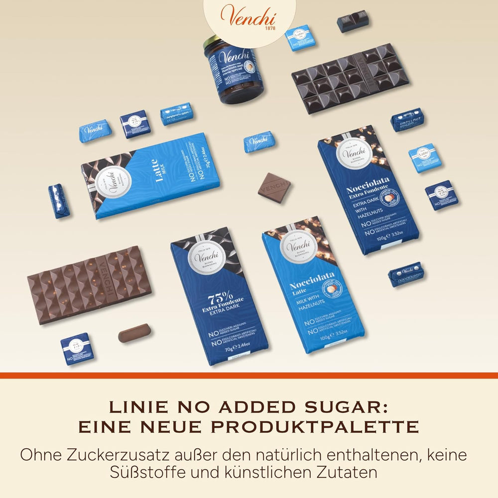 Venchi - Tavolette di cioccolato al latte e nocciole - Zucchero 70% - Praline con Nocciole Piemonte IGP intere, 1 kg - Senza glutine