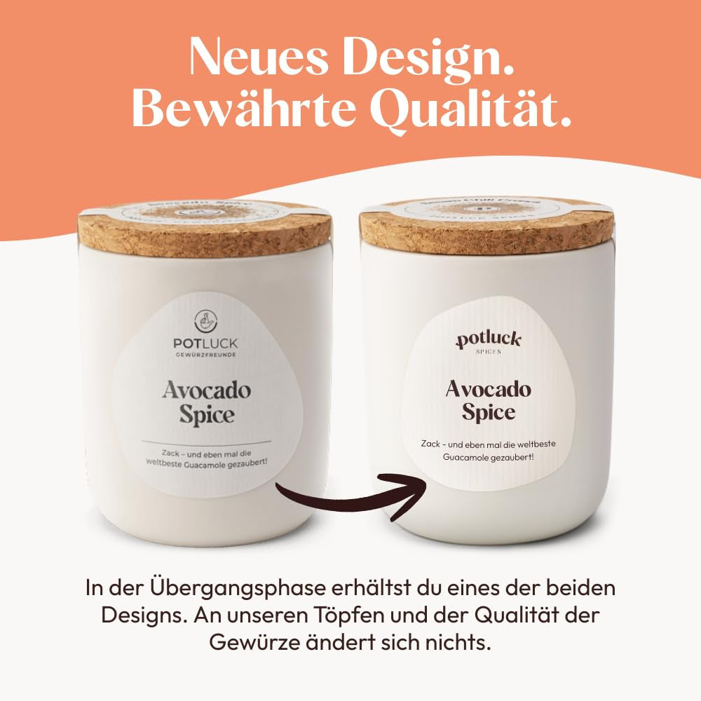 Potluck | Umami Crunch | Würzmischung im Keramiktopf | 75 g | Vegan, glutenfrei und mit natürlichen Inhaltsstoffen