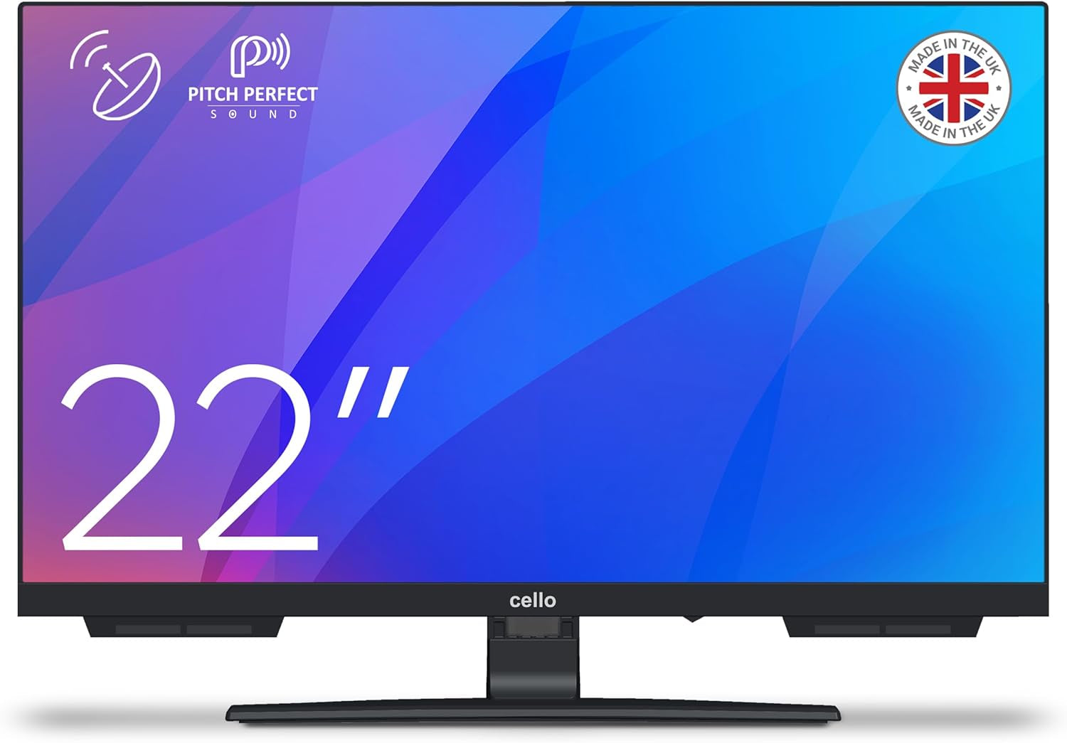 Televizor LED Cello C1924SH de 19 inch cu recepție DVB-T și satelit, configurare ușoară, funcționare de la rețea, 230V, non-inteligent, înregistrare USB a programelor TV în direct, sunet perfect, ideal pentru camere mici