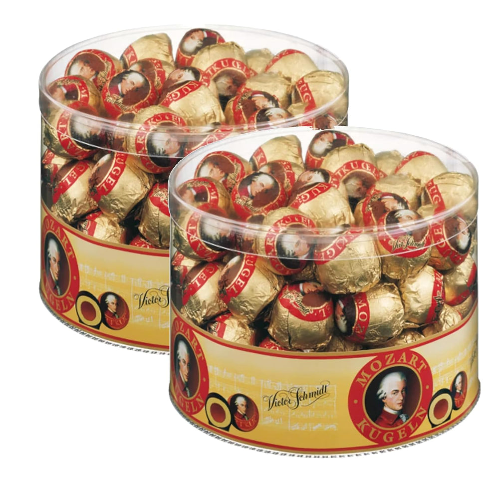 Mozartkugeln – Originali dall'Austria – Cioccolatini pregiati con torrone e marzapane – 825g (1 confezione)