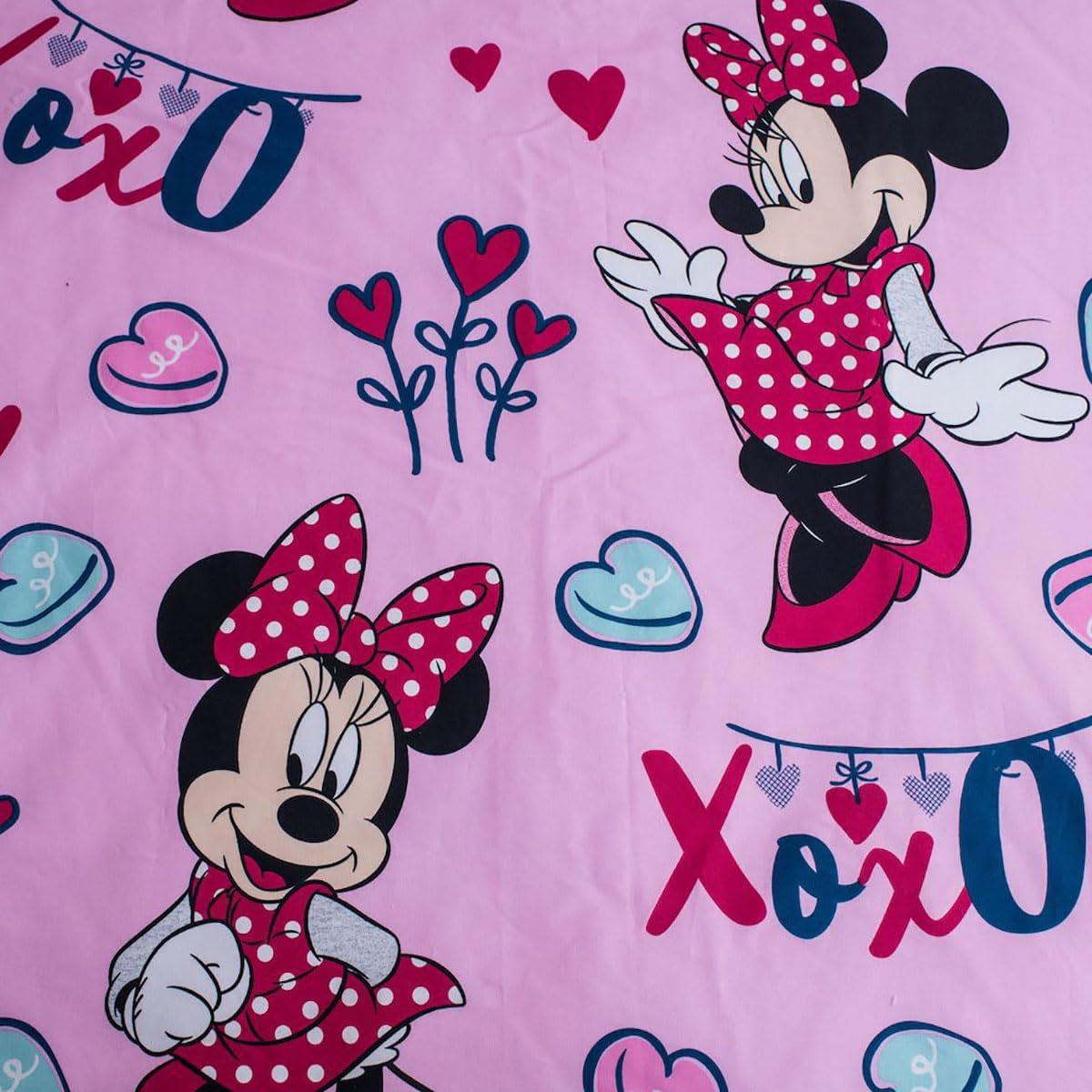 Biancheria da letto Disney, Minnie Mouse rosa baby, biancheria da letto con cerniera 100% cotone - Kids Naty Shop