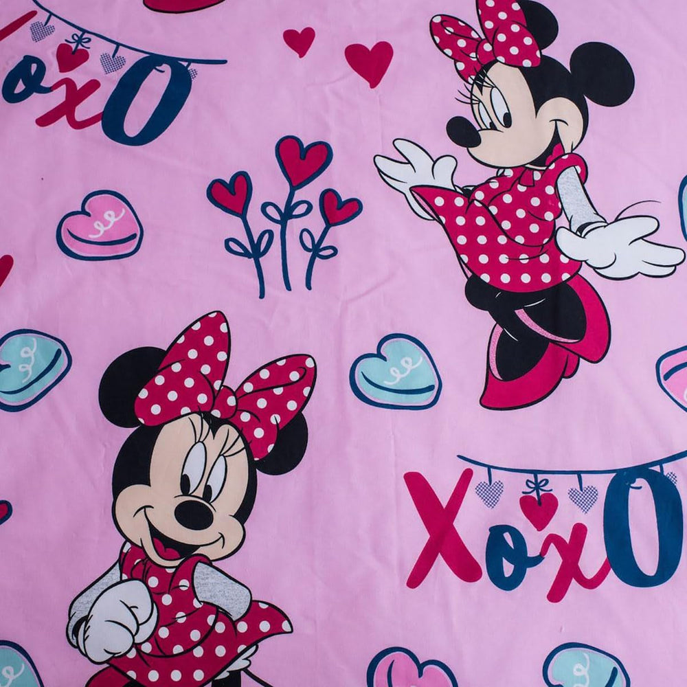 Biancheria da letto Disney, Minnie Mouse rosa baby, biancheria da letto con cerniera 100% cotone - Kids Naty Shop