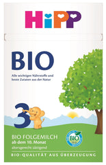 HiPP 3 Latte di proseguimento biologico (4 x 600 g) - dopo 10 mesi, con Omega-3 (DHA, ALA), Calcio, Vitamina D, della migliore qualità biologica