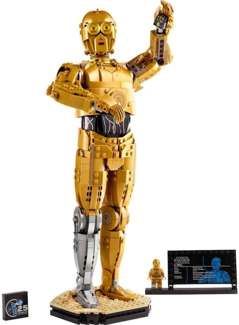 LEGO Star Wars C-3PO B, Droide costruibile, Modello da collezionare, costruire ed esporre, Idea regalo nostalgica per adulti e fan, Pezzo da collezione, Fantasy Playset 75398 Building Sets Besuche den LEGO-Store