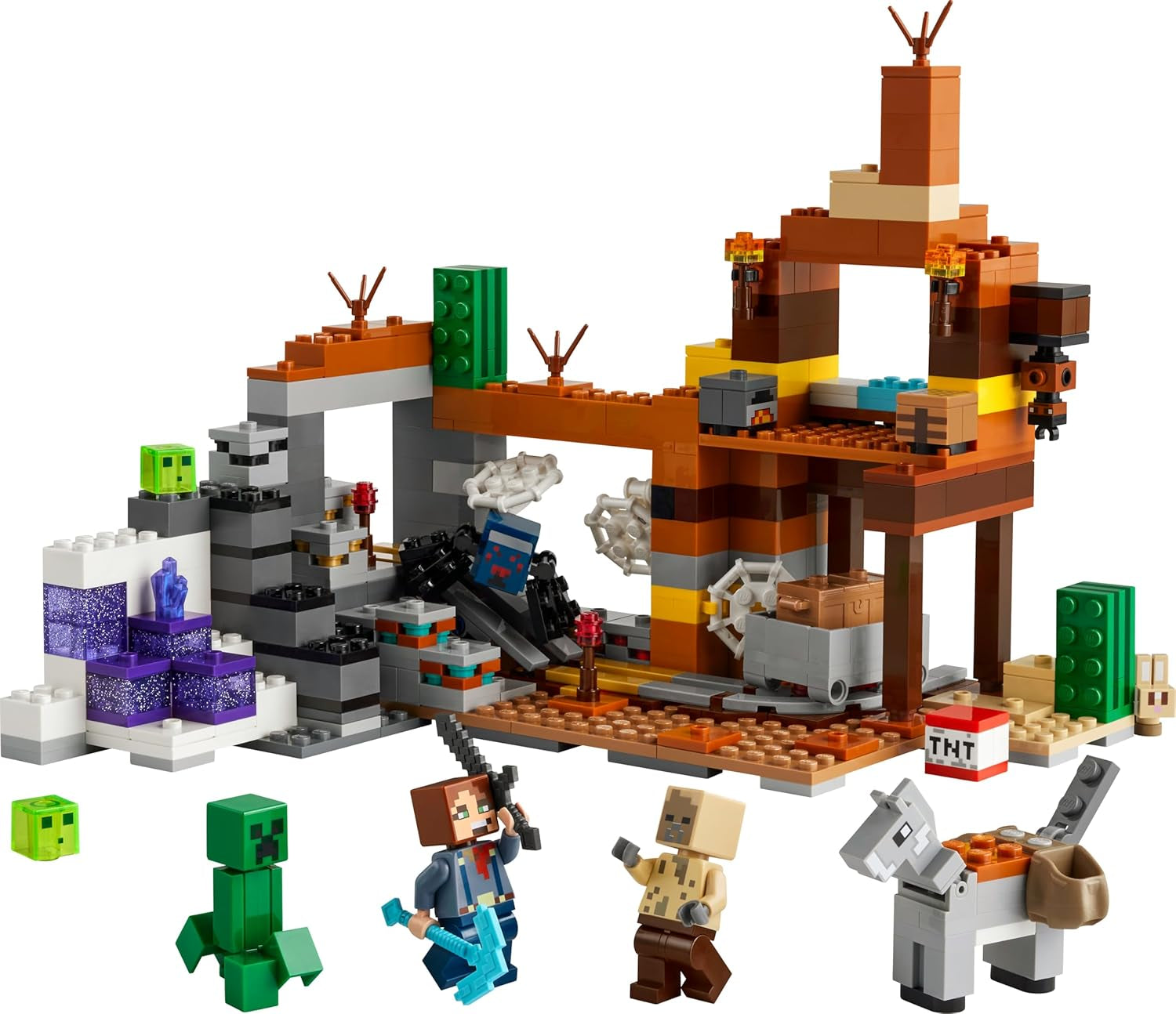 LEGO Minecraft Badlands Mine Videogioco Set di giocattoli minerari per ragazzi e ragazze dagli 8 anni in su Divertimento in mattoncini da costruzione Set avventura Regalo di compleanno 21263 Set da costruzione Besuche den LEGO-Store