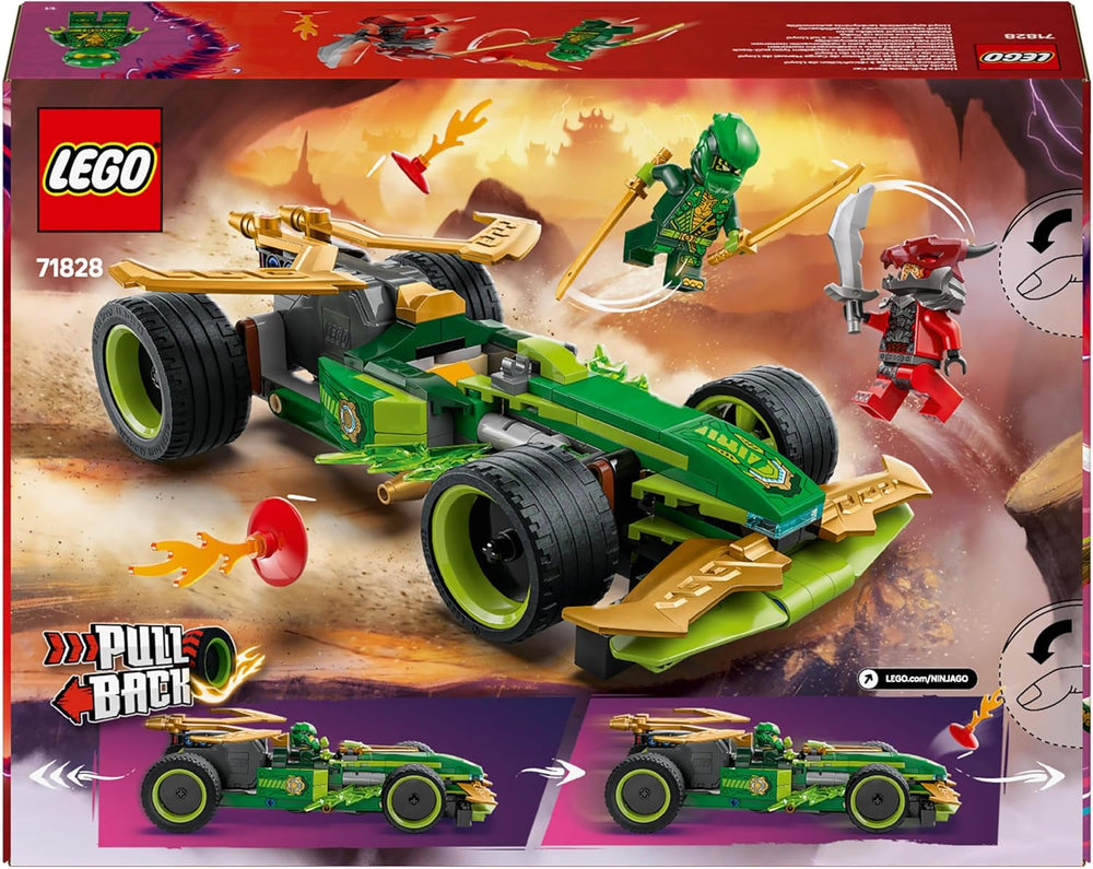 LEGO NINJAGO Lloyd's Action Speedster - Auto giocattolo da costruzione con 2 minifigure per giochi di ruolo, auto giocattolo da costruire per bambini - regalo per ragazzi e ragazze da 7 anni 71828 Set da costruzione Besuche den LEGO-Store