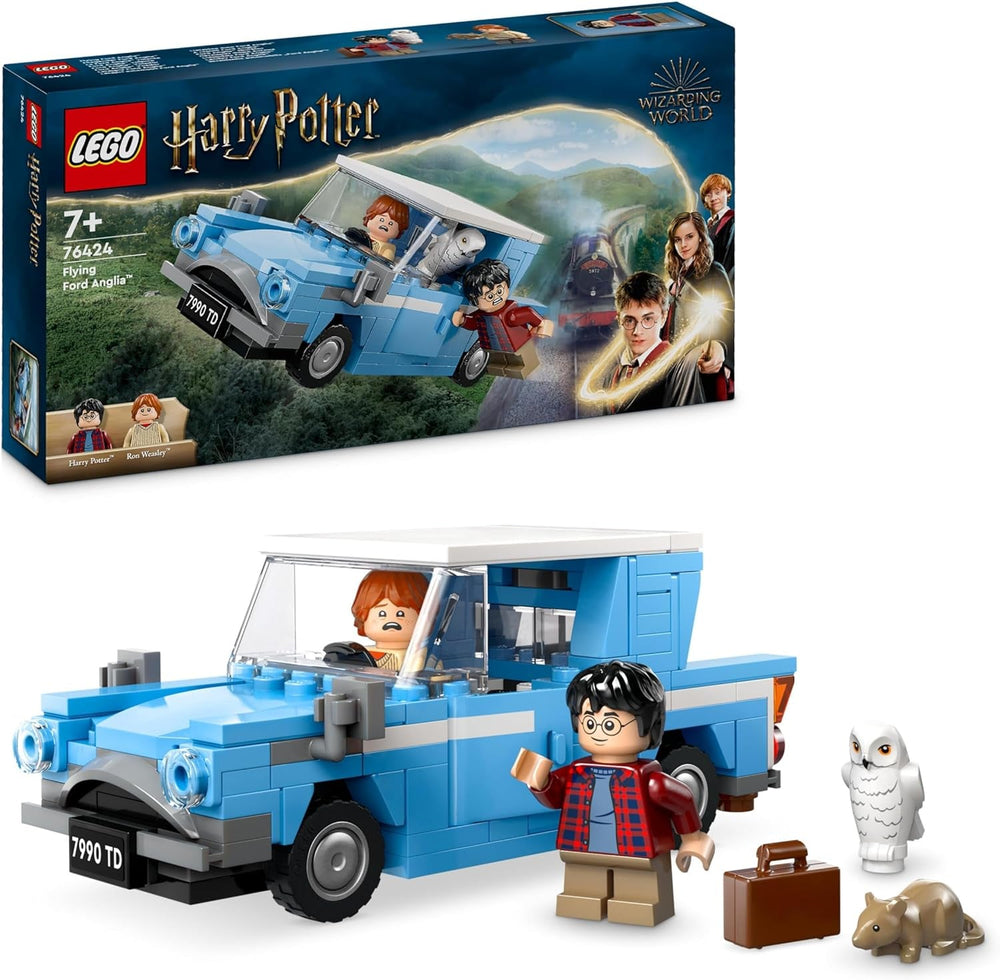 LEGO Harry Potter Macchinina giocattolo da costruire per bambini, Ford England volante, regalo per ragazzi, ragazze e tutti i fan a partire da 7 anni, set di 2 mini personaggi, incluso il gioco di ruolo di Ron Weasley 76424 Set di costruzioni Besuche den LEGO-Store Titolo predefinito