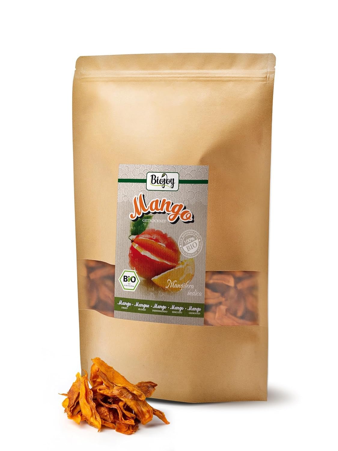 Biojoy BIO mango uscat (1 kg), nesulfurat Produse deshidratate Naty Shop