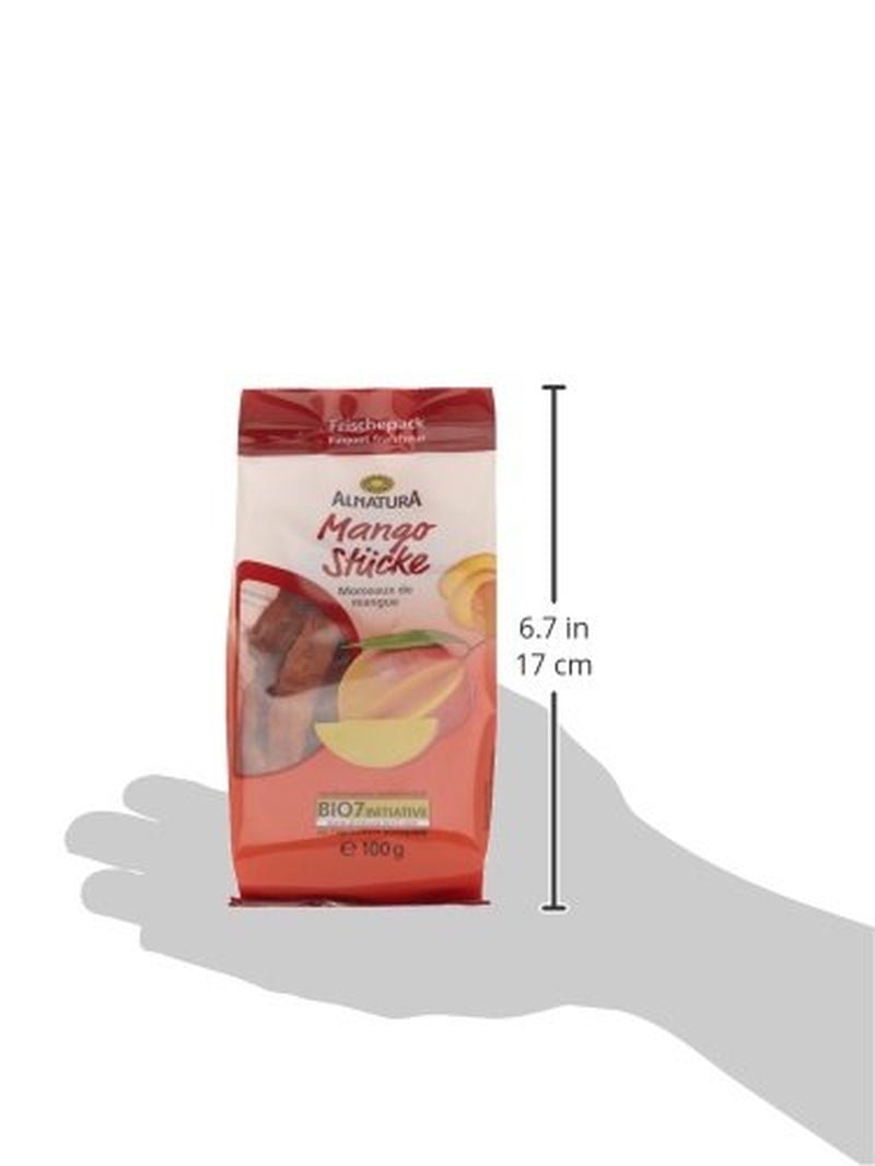 Bucăți de mango organic uscat, 100g Produse deshidratate Naty Shop