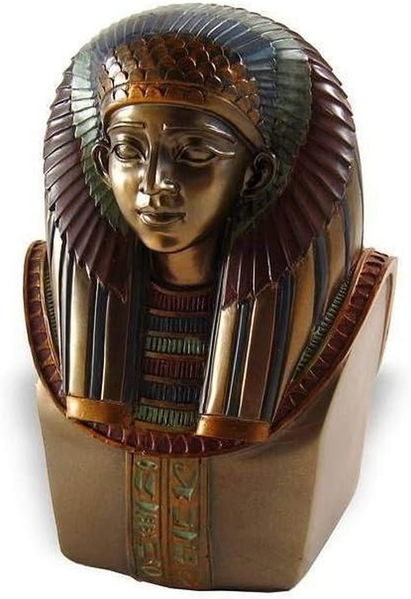 - Bust Faraon Ramses II 18 cm - decor egiptean - figura decor Egipt antichitate - figura statuie zeu - bust egiptean de aur - idee cadou originală pentru interior Statuete si sculpturi Naty Shop Regele Scorpion