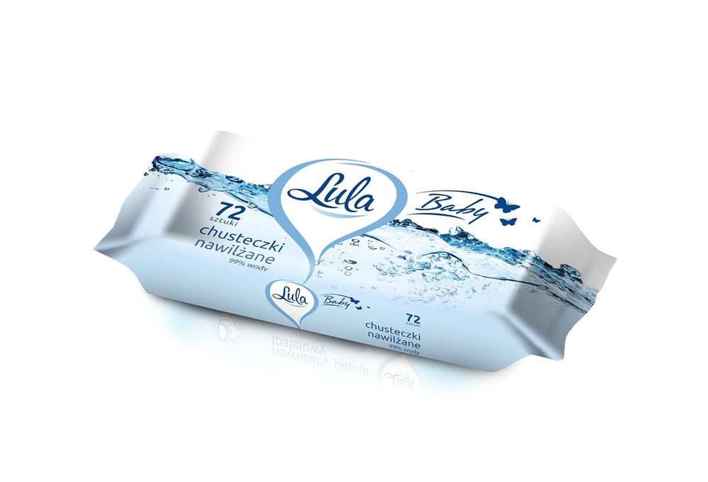Salviette umidificate baby 99% acqua, 72 pezzi