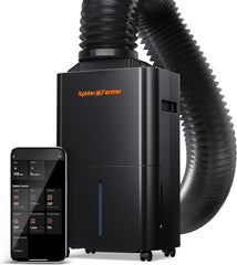 Deumidificatore SPIDER FARMER, Deumidificatore per piante da 12 litri con controllo dell'umidità, controllo tramite app, funzione timer 24 ore per tende da coltivazione, deumidificatore elettrico per giardini interni, appartamenti e scantinati