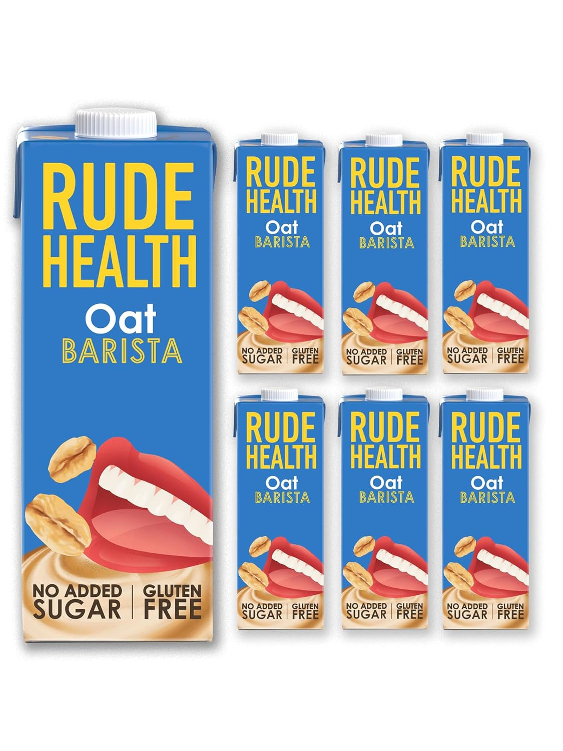 Rude Health 6 x 1 litro Bio-Cashew-Drink, 100% naturale Bio-Getränk, glutenfrei, ungesüßt, preisgekrönt, gesund & vegan, 100% recycelbare Verpackung