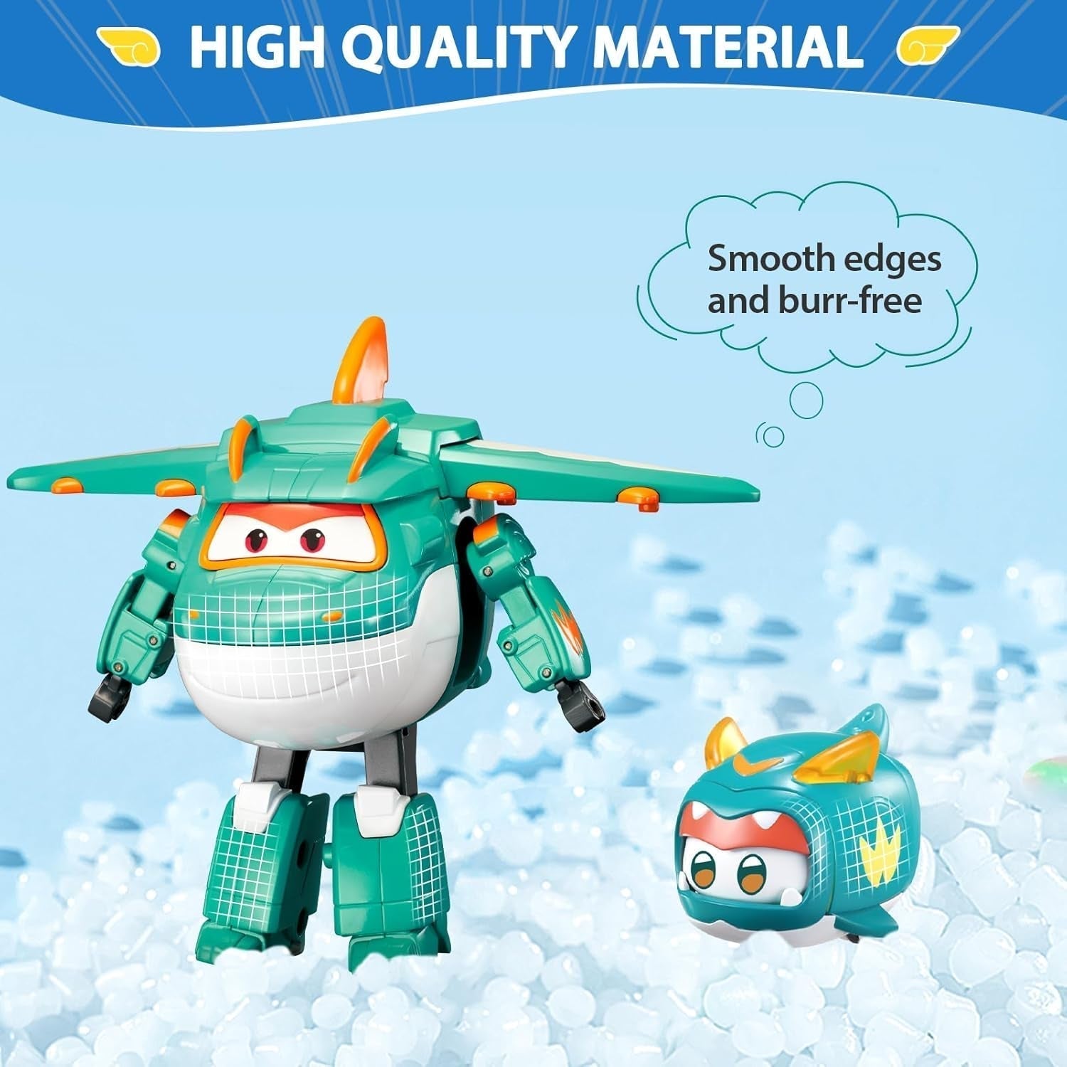 Super Wings EU770447 - Trasformare Tino & Pet, personaggio giocattolo trasformabile ca. 14,5 cm e animale domestico con un'altezza di ca. 4,3 cm, per bambini dai 3 anni in su Action figures Naty Shop