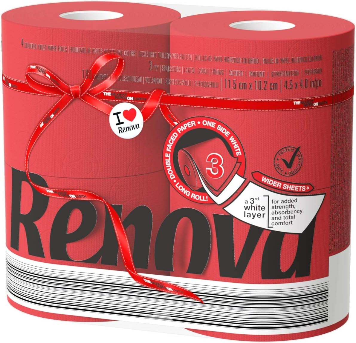 Hârtie igienică Renova, verde, 4 role