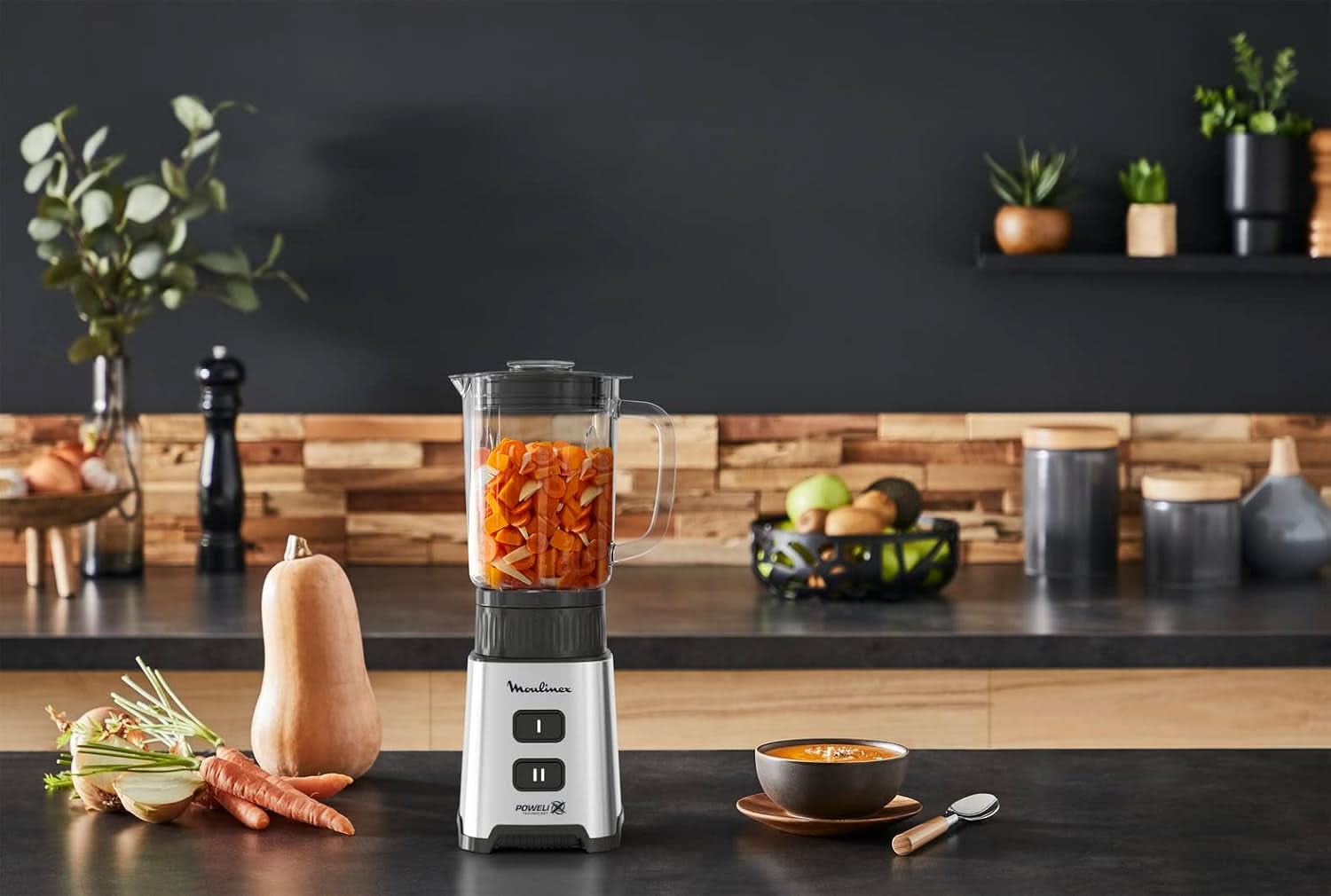 Frullatore Pulseo LM17GD, 400 W, 4 lame, 700 Ml, Contenitore portatile 600 Ml Cucina Naty Shop