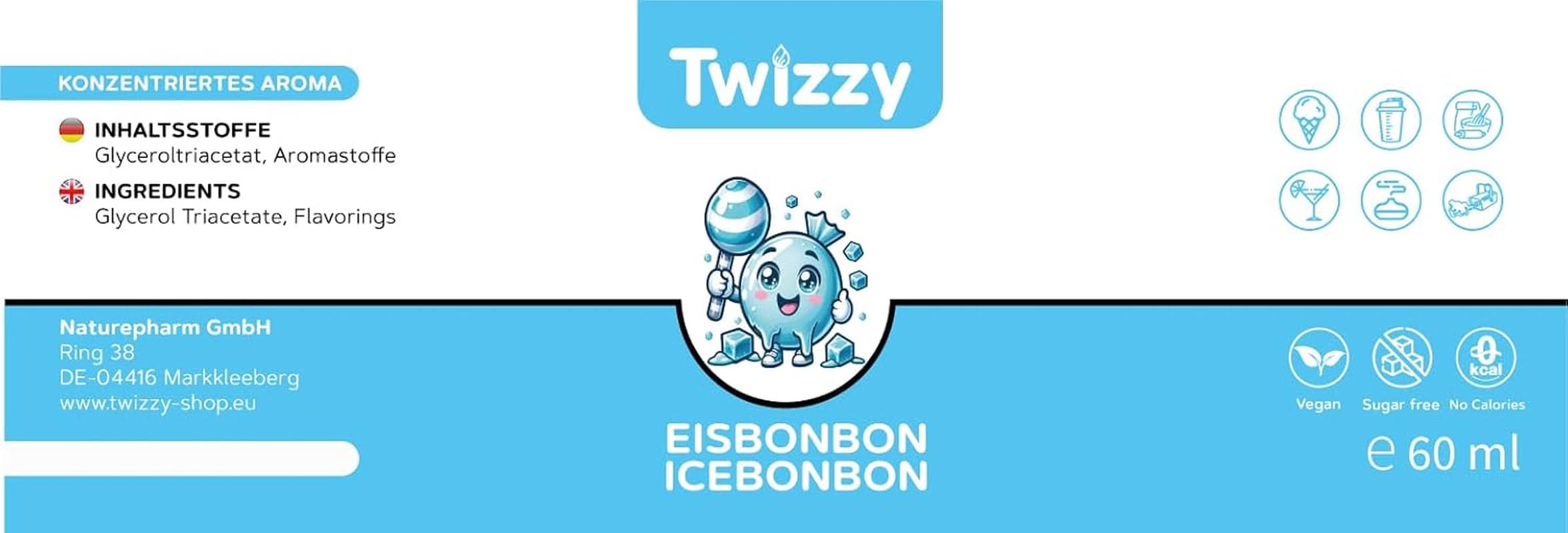 Twizzy Aroma Concentrata Ice Candy, 60 ml Arome Naty Shop