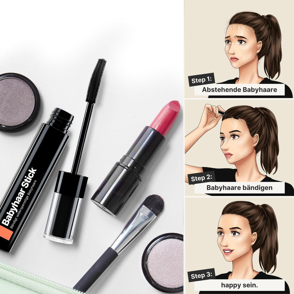 IMPERIO Hair Finishing Stick for Baby Hair - Rimel premium pentru păr de bebeluș pentru îmblânzirea părului fin și rupt - 12ml Transparent Vopsea pentru par Naty Shop