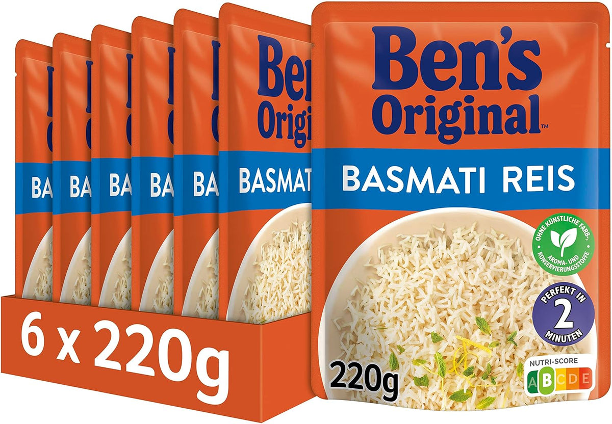 BEN'S ORIGINAL™ Riso Basmati Express 6 x 220 g