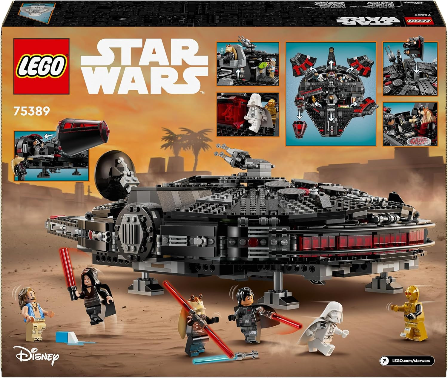 LEGO Star Wars Dark Millennium Falcon, Set astronave, Giocattolo da costruzione per bambini, Regalo di compleanno per ragazzi, ragazze e fan, Giocattolo d'avventura 75389 Set da costruzione Acquista dal negozio LEGO